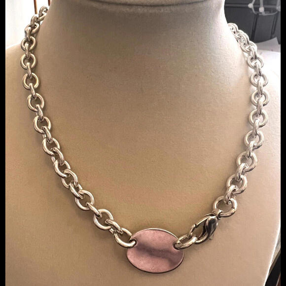 Tiffany & Co. Return to Tiffany Ova1 16 in Necklace with Pendant 925 Sterling - Picture 5 of 7
